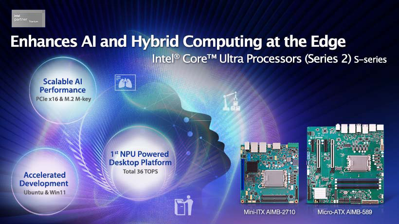 Advantech nâng cao hiệu suất AI và điện toán hybrid với bộ vi xử lý Intel® Core™ Ultra (Series 2) S-Series