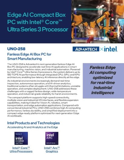Intel® AI Edge Systems Product Brief, UNO-258