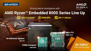 Advantech’s New Lineup, Driving Native AI Intelligence with the Latest AMD Ryzen™ Embedded 8000 Series Processors