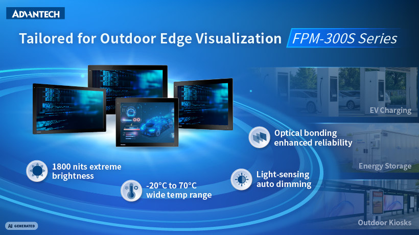 Advantech Launches FPM-300S Series for Outdoor Edge Visualization
