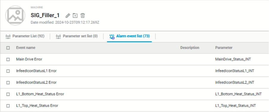 Hình 2. Giao diện phần mềm: Máy chiết rót thực tế với cài đặt trạng thái lỗi PLC.