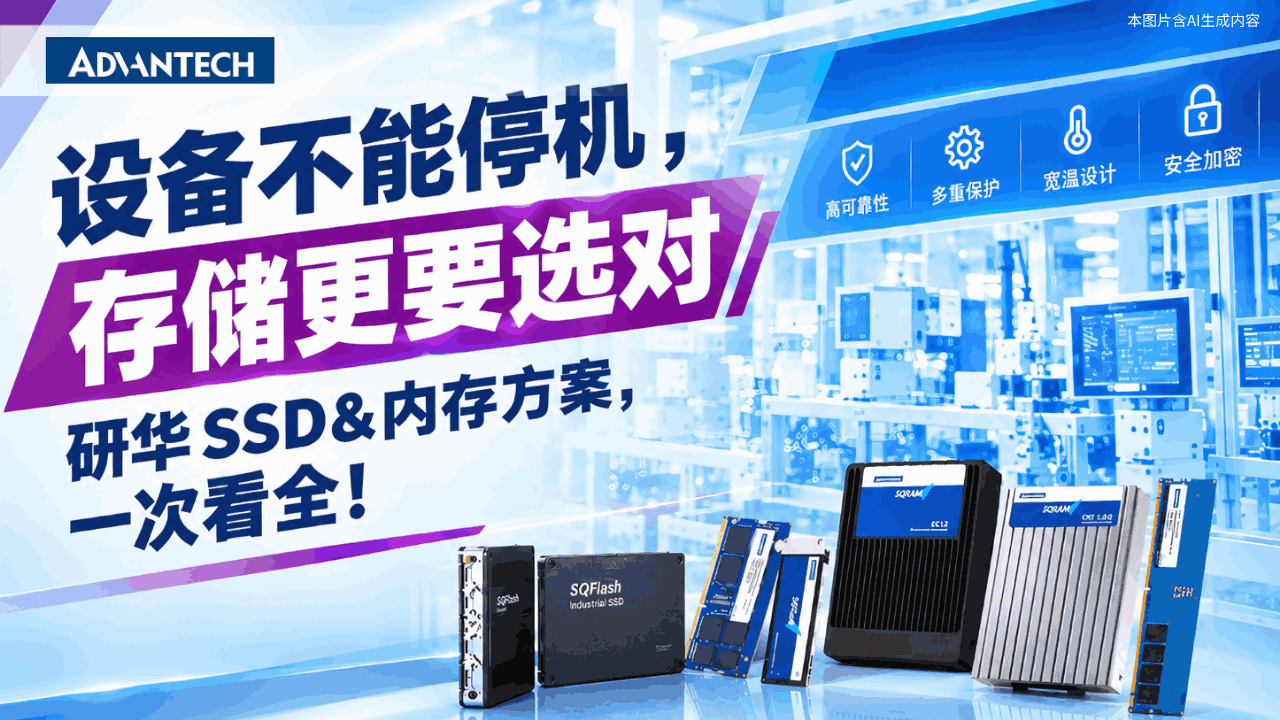 设备不能停机，存储更要选对！研华SSD＆内存方案
