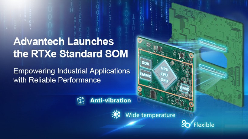 Advantech ra mắt mô-đun SOM tiêu chuẩn RTXe - tăng cường hiệu năng đáng tin cậy cho các ứng dụng công nghiệp