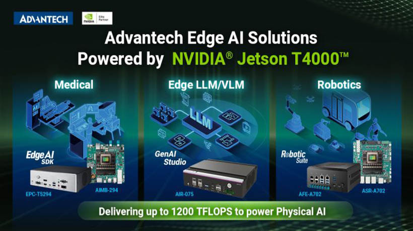 Advantech ra mắt nền tảng AI mới được trang bị NVIDIA Jetson T4000 để mở ra kỷ nguyên tiếp theo của trí tuệ vật lý