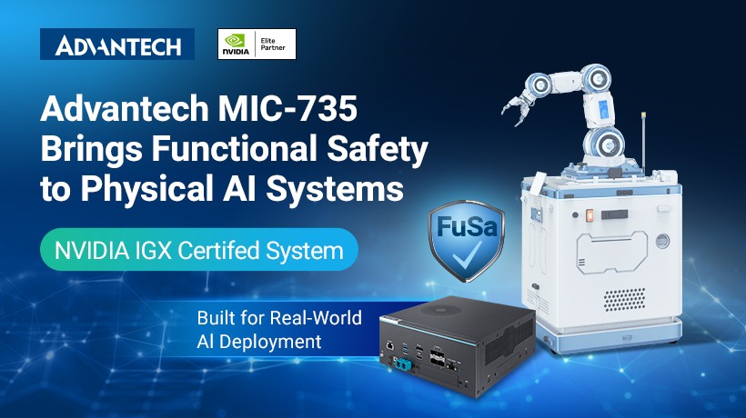 Advantech MIC-735 mang các tính năng an toàn cho các hệ thống AI vật lý