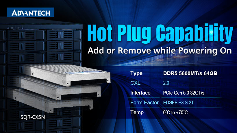 Advantech ra mắt bộ nhớ CXL 2.0 để tăng hiệu quả của trung tâm dữ liệu