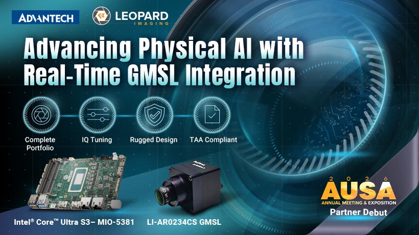 Advantech and Leopard Imaging Advance Machine Vision and Physical AI with Integrated Solutions at AUSA 2026