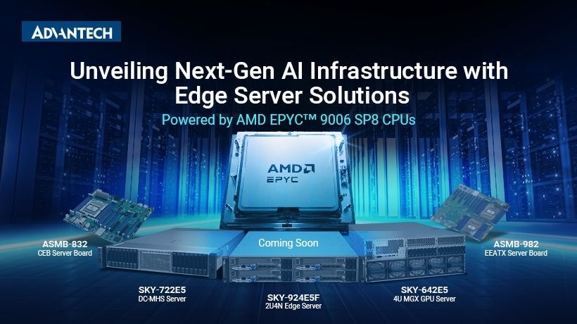 Advantech Unveils Next-Gen AI Infrastructure Solutions Powered by AMD EPYC™ 9006 Series Processors