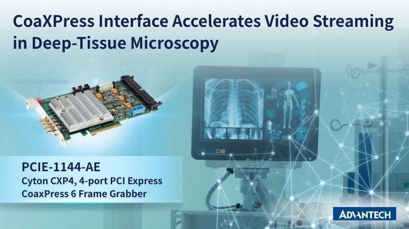 CoaXPress Interface Accelerates Video Streaming in Deep-Tissue Microscopy
