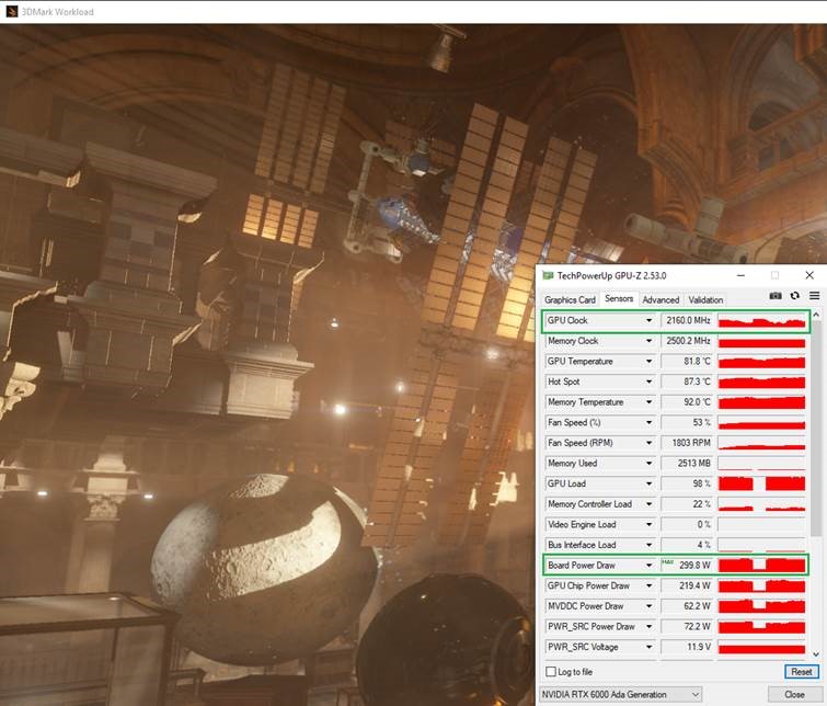 3D Performance 3DMark Time Spy Test | NVIDIA RTX 6000 Ada
