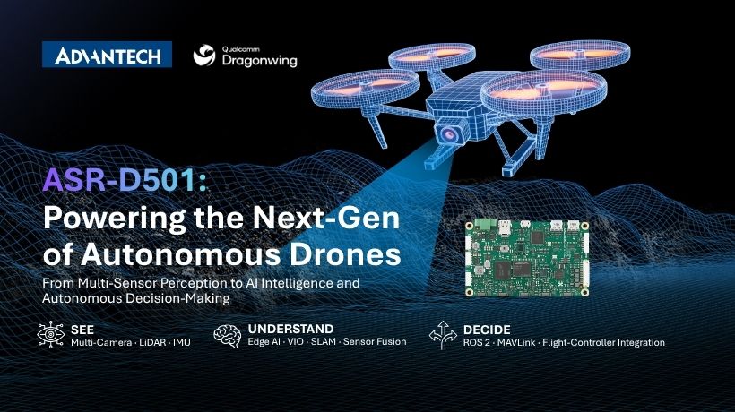 Advantech Launches ASR-D501 AI Companion Computer for Autonomous Drone Applications