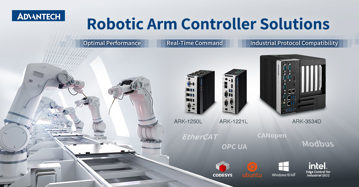 Advantech ARK Series Robotic Arm Controller Solutions Streamline