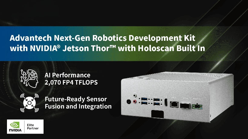 Advantech công bố Bộ công cụ Phát triển Robot thế hệ tiếp theo với NVIDIA Jetson Thor tích hợp Holoscan