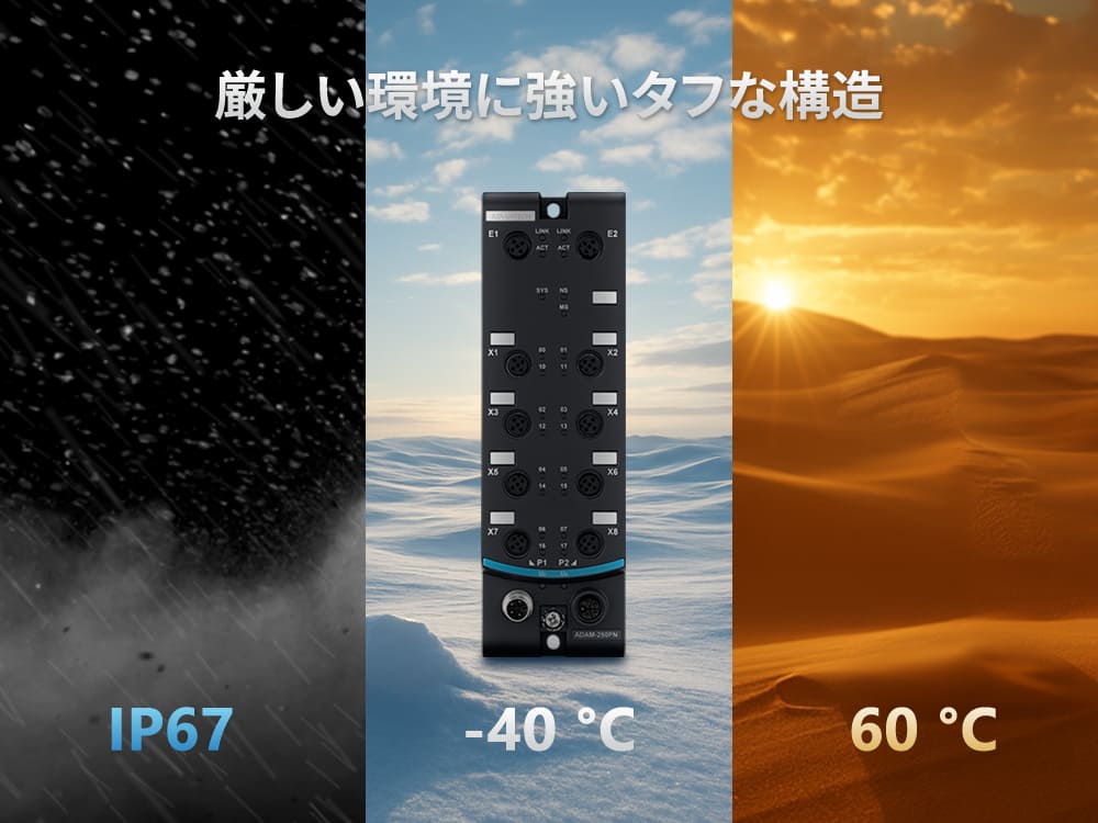 厳しい環境に強いタフな構造