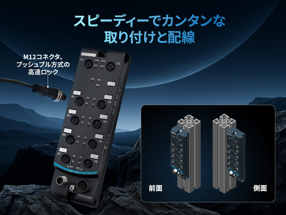 スピーディーでカンタンな取り付けと配線