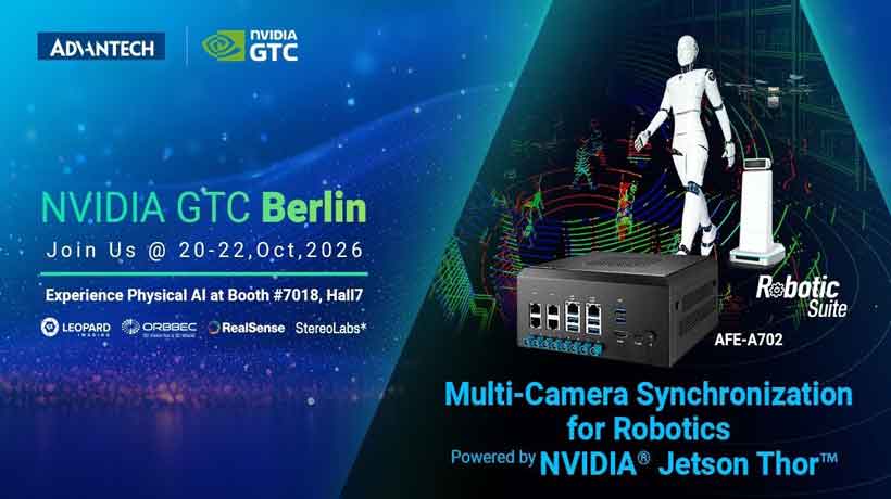 Advantech giới thiệu UniCAM trên NVIDIA Jetson Thor tại GTC Berlin 2026