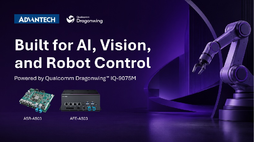 研華 ASR-A503 與 AFE-A503 搭載Qualcomm Dragonwing™ IQ-9075M,整合 AI、視覺與機器人控制