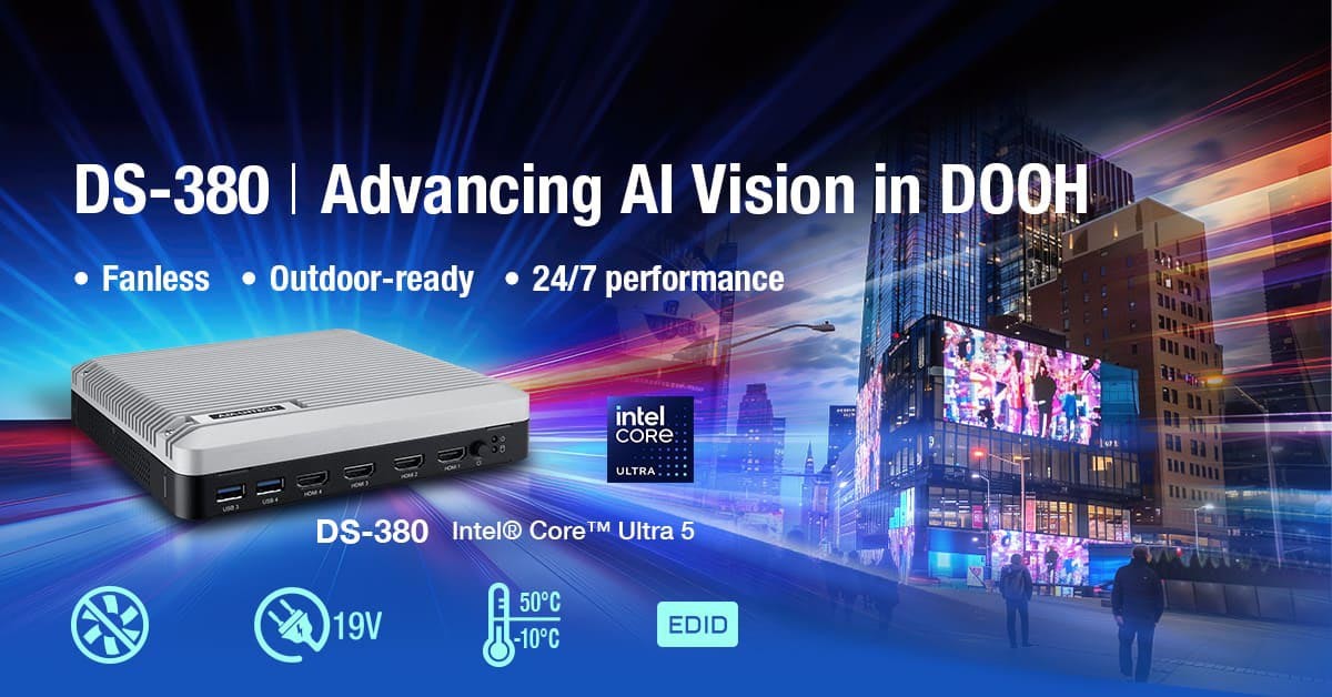 Advantech Launches DS-380: Bringing Advanced AI Vision to Outdoor DOOH Displays
