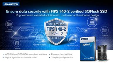 Advantech Launches the FIPS 140-2 Certified SQF920F/840F Series with Leading Multi-user Authentication Security Solution