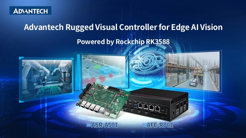 Bộ điều khiển AI Vision của Advantech dành cho hệ thống xử lý ảnh AI biên với chip Rockchip RK3588