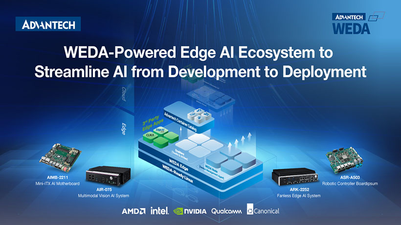 Advantech mở rộng hệ sinh thái Edge AI dựa trên nền tảng WEDA cùng Intel, Qualcomm, AMD...