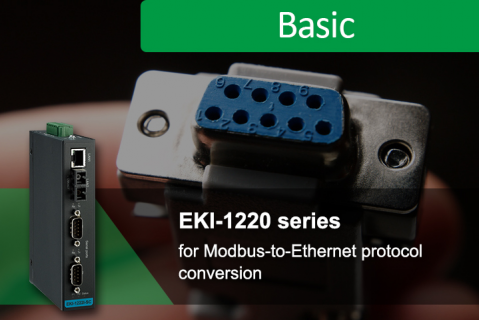 Modbus to Ethernet 프로토콜 변환용 EKI-1220 시리즈