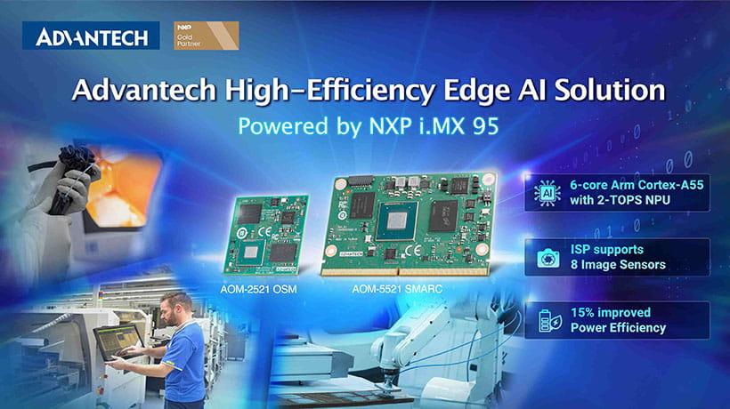 Giải pháp AI biên hiệu suất cao của Advantech với NXP i.MX 95