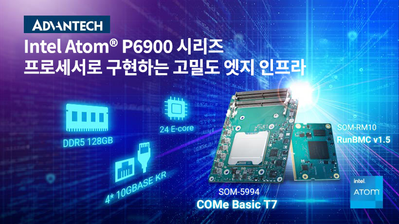 어드밴텍, Intel Atom® P6900 기반 SOM-5994 모듈로 고밀도 엣지 인프라 지원
