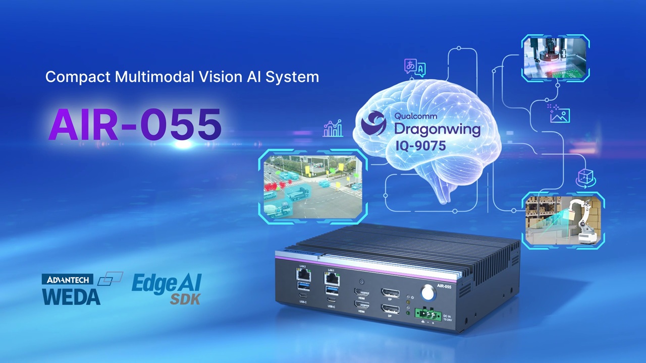 AIR-055: Compact Multimodal Vision AI System Powered by Qualcomm Dragonwing IQ9