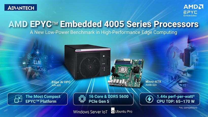 A New Low-Power Benchmark in High-Performance Edge Computing with AMD EPYC™ Embedded 4005 Series Processors
