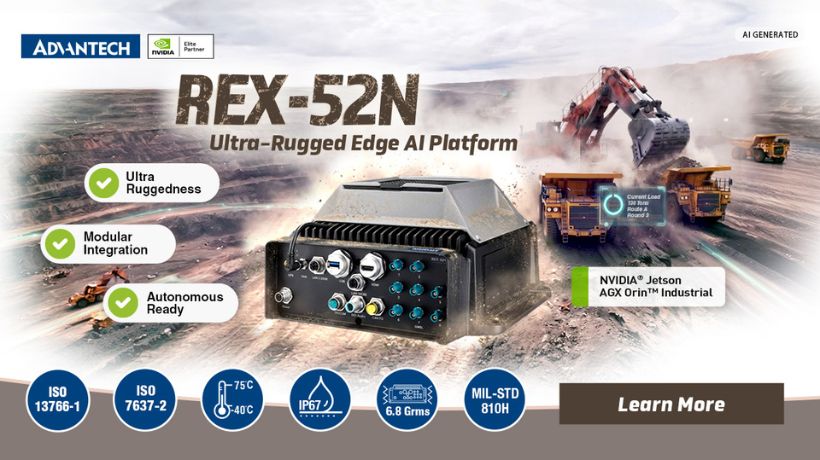 Advantech Launches REX-52N, an Ultra-Rugged AI Computing Platform for Autonomous Solutions in Harsh Environments
