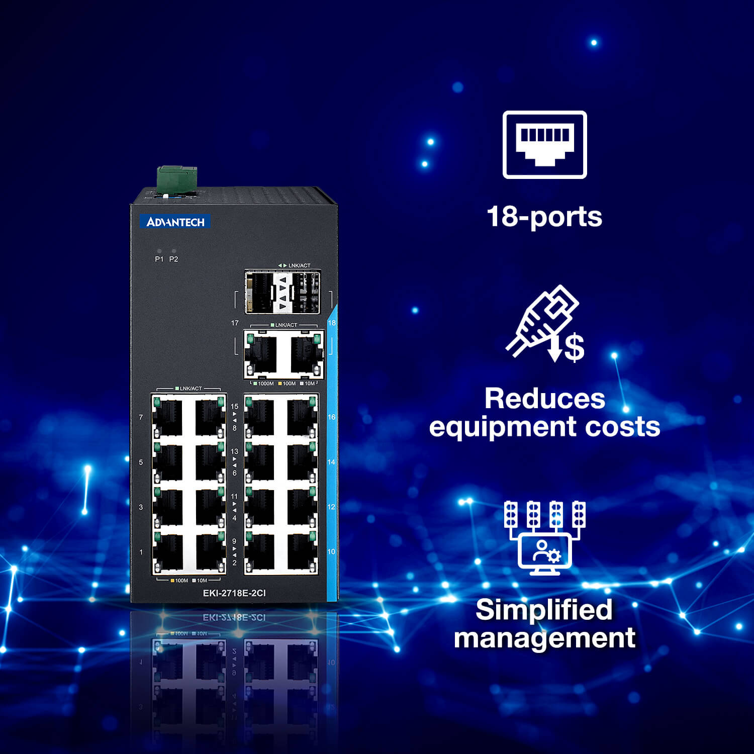 Up to 18 Ports for Port-Intensive Applications