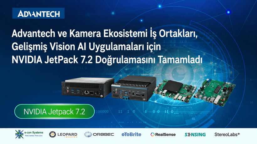 Advantech ve Kamera Ekosistemi İş Ortakları, Gelişmiş Vision AI Uygulamaları için NVIDIA JetPack 7.2 Doğrulamasını Tamamladı