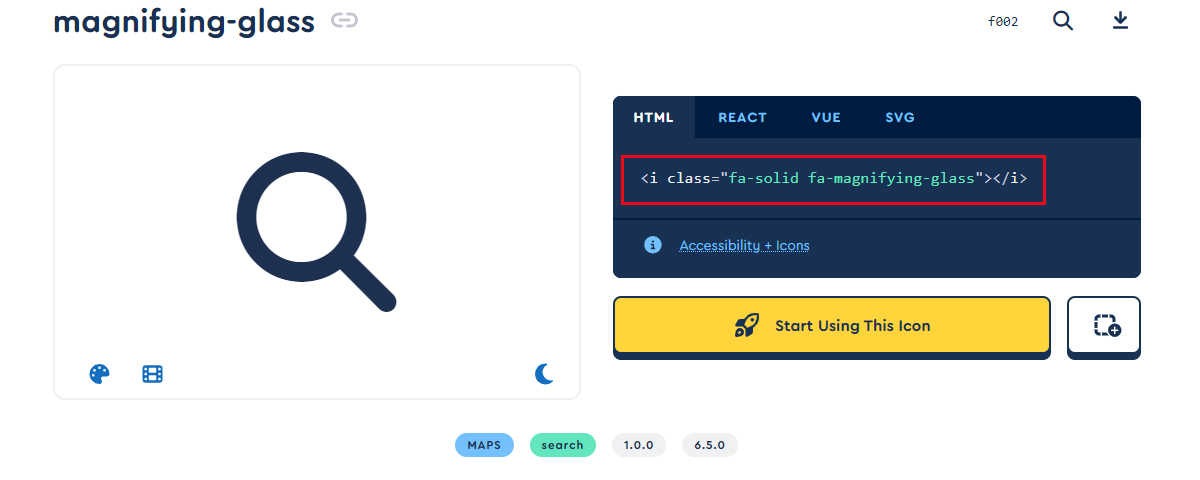 How to apply Fontawesome