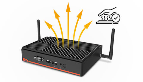 Thermal isolation top cover ensures a safe surface for user touch
