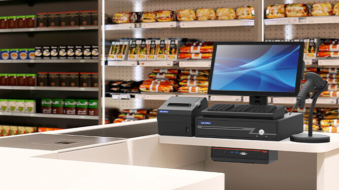UBX-200 serves as a POS computer in stores