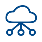 IoT PaaS Services Blue Icon