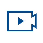Video and Display Management Blue Icon