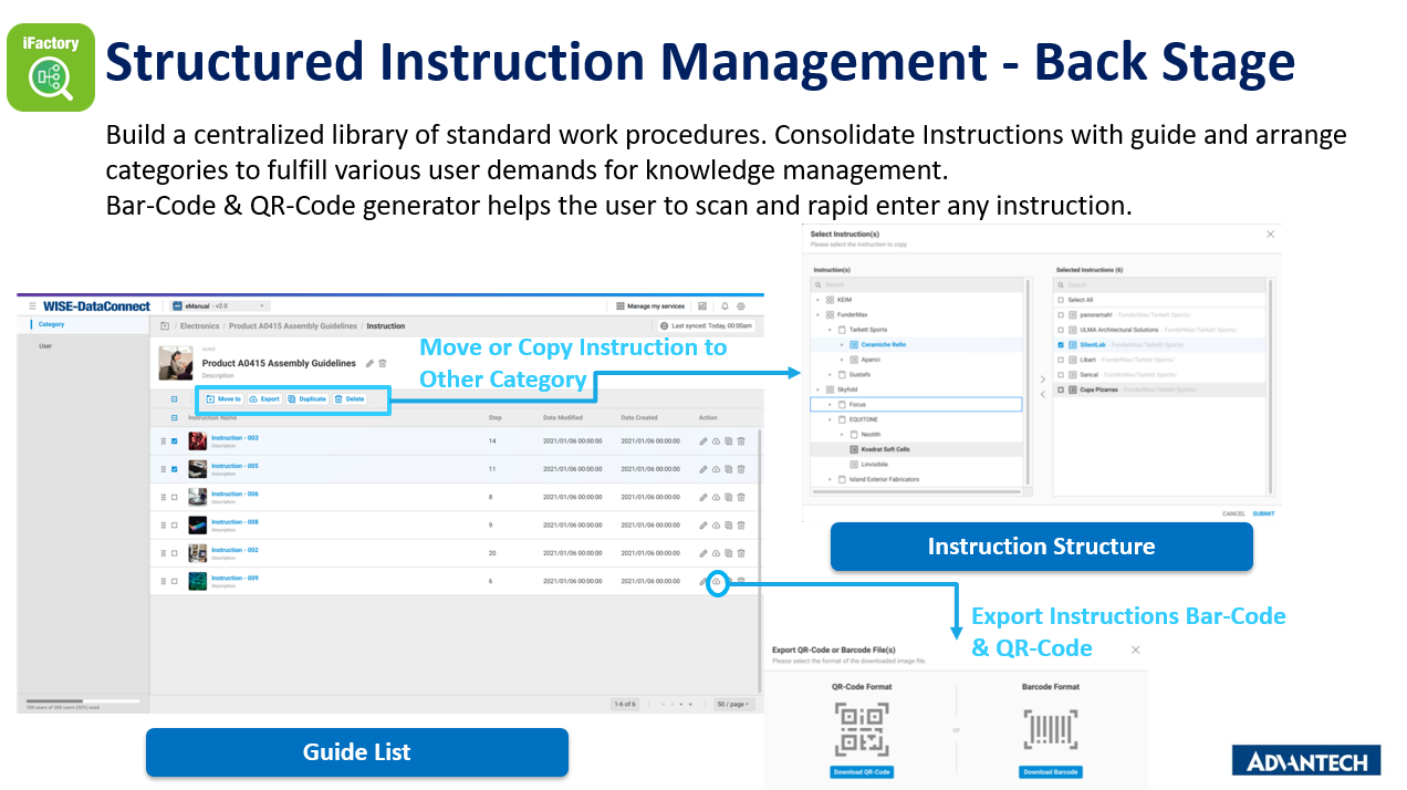 Structured Instruction Management - Back Stage