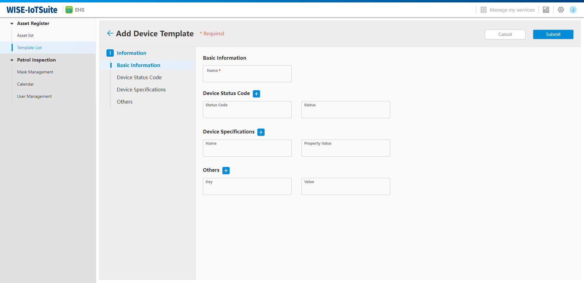 Create Device Template