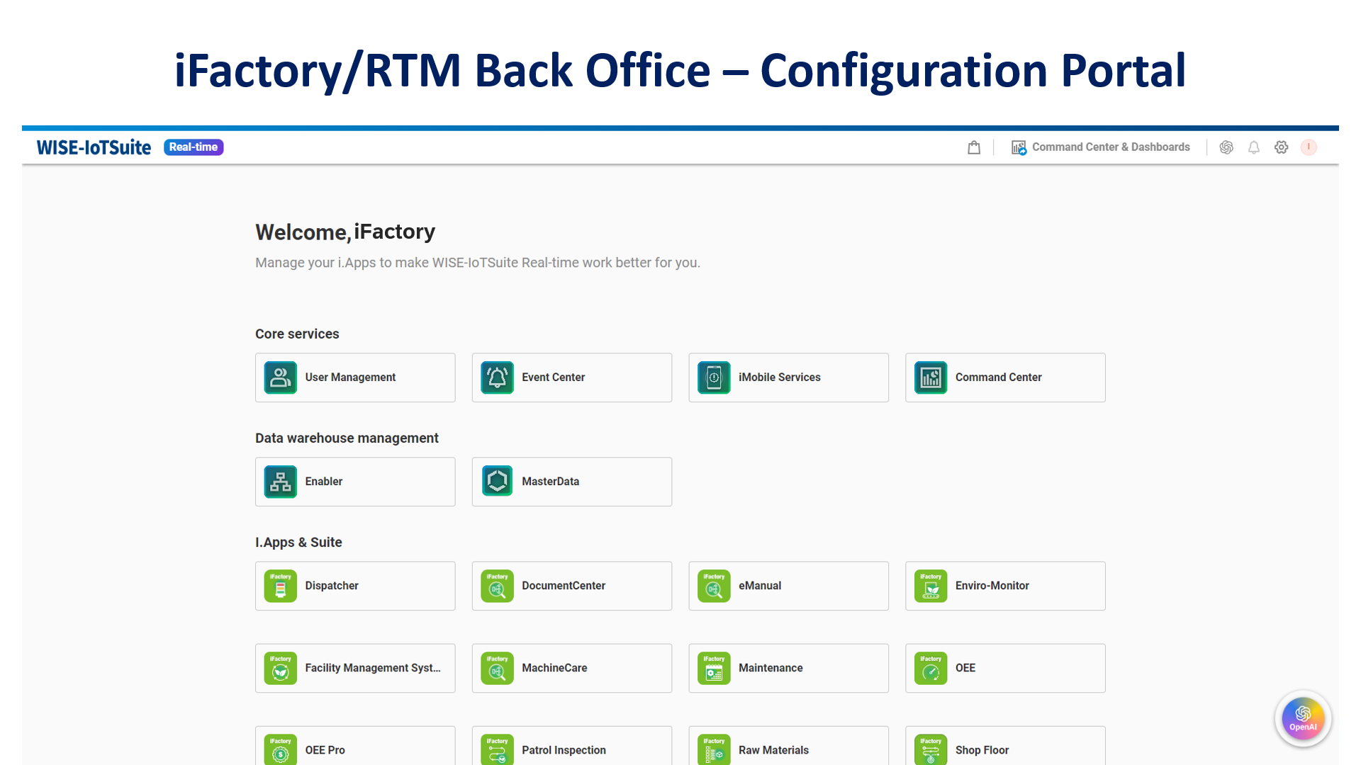 Configuration Portal